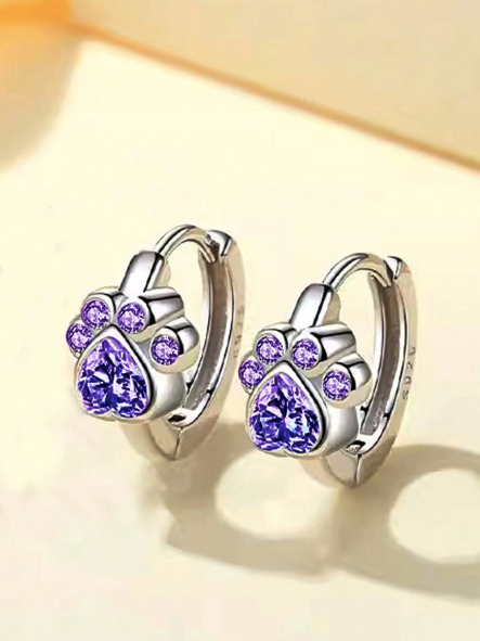 Brincos Pata de Gato Swarovski - Folheado a Ouro 18k + FRETE GRÁTIS