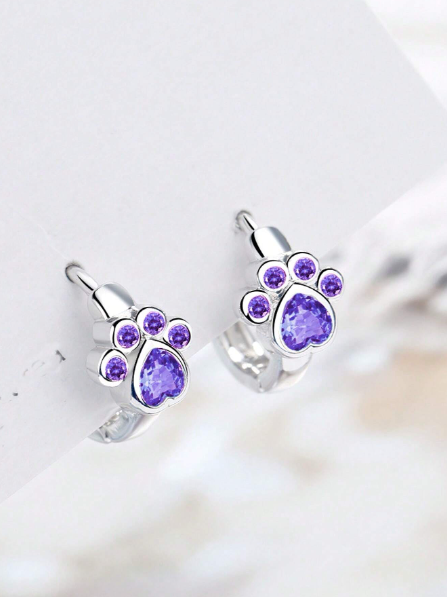 Brincos Pata de Gato Swarovski - Folheado a Ouro 18k + FRETE GRÁTIS