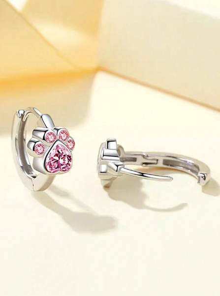 Brincos Pata de Gato Swarovski - Folheado a Ouro 18k + FRETE GRÁTIS