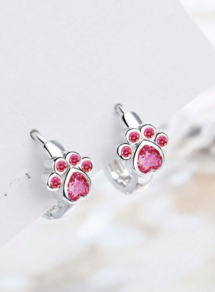 Brincos Pata de Gato Swarovski - Folheado a Ouro 18k + FRETE GRÁTIS