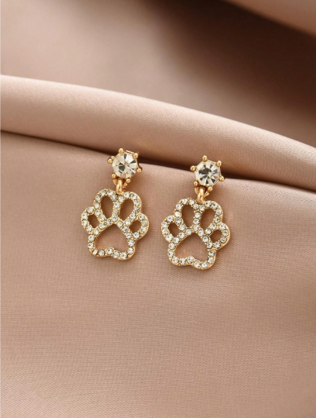 LANÇAMENTO | Brincos Patinha de Gato - Folheado a Ouro 18k + FRETE GRÁTIS