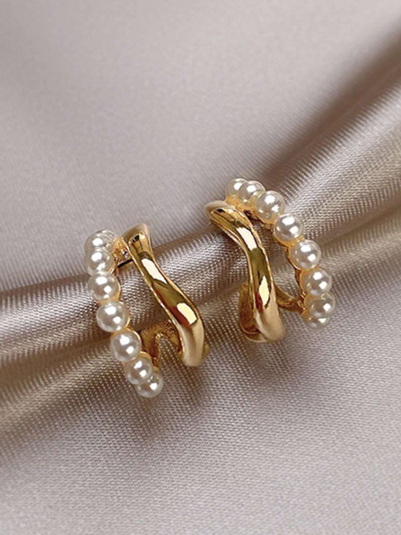 Brincos Minimalista Mini Pérolas - Folheado a Ouro 18k + FRETE GRÁTIS