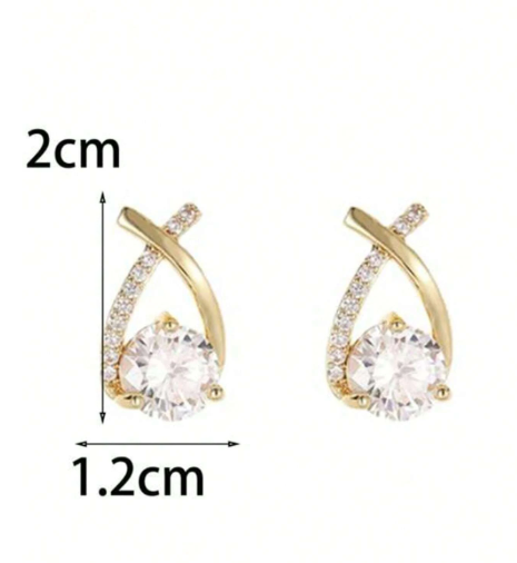 Brincos Orvalho - Swarovski - Folheado a Ouro 18k + FRETE GRÁTIS