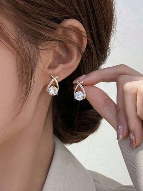 Brincos Orvalho - Swarovski - Folheado a Ouro 18k + FRETE GRÁTIS
