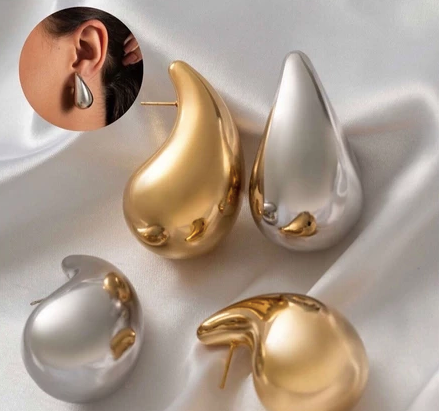 Brincos Minimalista Gota - Folheado a Ouro 18k + FRETE GRÁTIS